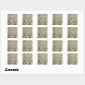 Roy Page of text met illustratie van Vierkante Sticker (Vel)