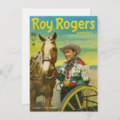 Roy Rogers Comics Invitation CARD Cowboy Western Kaart (Voorkant / Achterkant)
