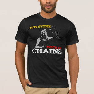 ROY STONE BACK PRINT MANNEN T-SHIRT ROCK IN CHAINS