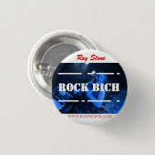 ROY STONE ROCK BICH BADGE RONDE BUTTON 3,2 CM (Voorkant /achterkant)