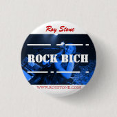 ROY STONE ROCK BICH BADGE RONDE BUTTON 3,2 CM (Voorkant)