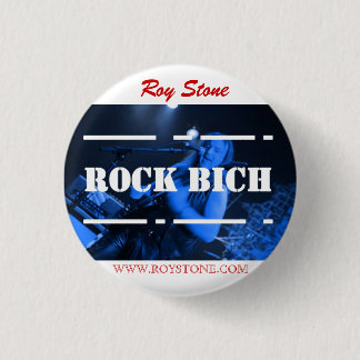 ROY STONE ROCK BICH BADGE RONDE BUTTON 3,2 CM
