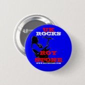 ROY STONE UK ROCKS BADGE RONDE BUTTON 5,7 CM (Voorkant /achterkant)