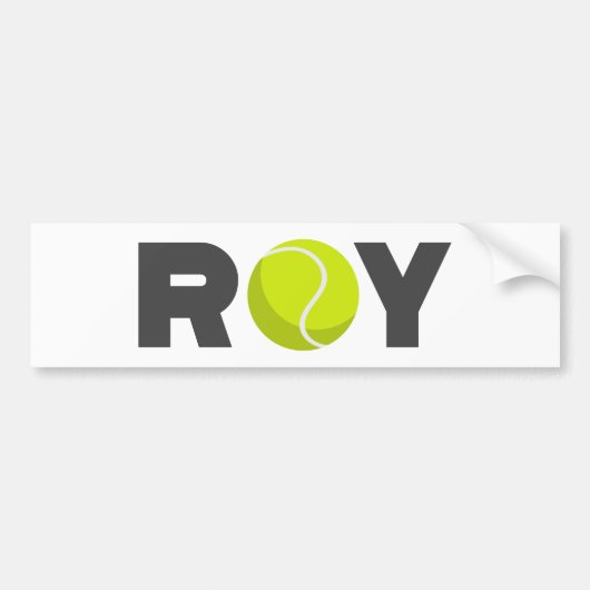 Roy Tennis Bumpersticker (Voorkant)