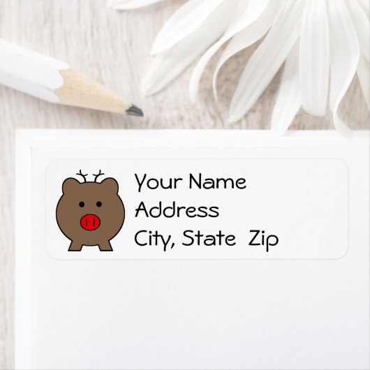 Roy the Kerstmis Pig Etiket (Insitu)