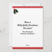 Roy the Kerstmis Pig Feestdagenkaart (Achterkant)