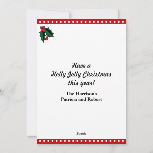 Roy the Kerstmis Pig Feestdagenkaart (Achterkant)