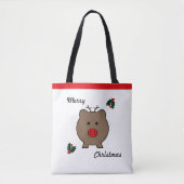 Roy the Kerstmis Pig Holiday Tote Bag (Voorkant)