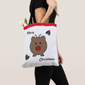 Roy the Kerstmis Pig Holiday Tote Bag (Dichtbij)