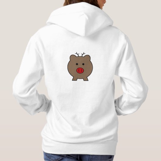 Roy the Kerstmis Pig Hoodie (Achterkant)