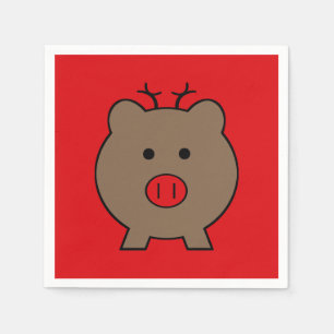 ~ Roy the Kerstmis Pig Servet