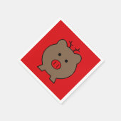 ~ Roy the Kerstmis Pig Servet (Hoek)