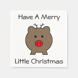 Roy the Kerstmis Pig Servetten