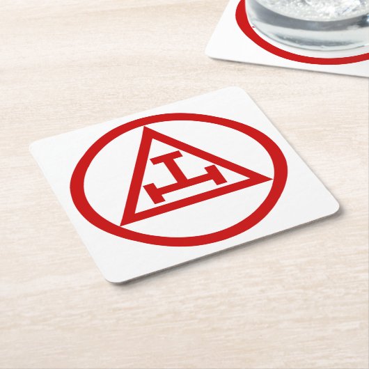 ROYAAL ARCH MASONS CIRCULAIR KARTONNEN ONDERZETTERS (Schuin)