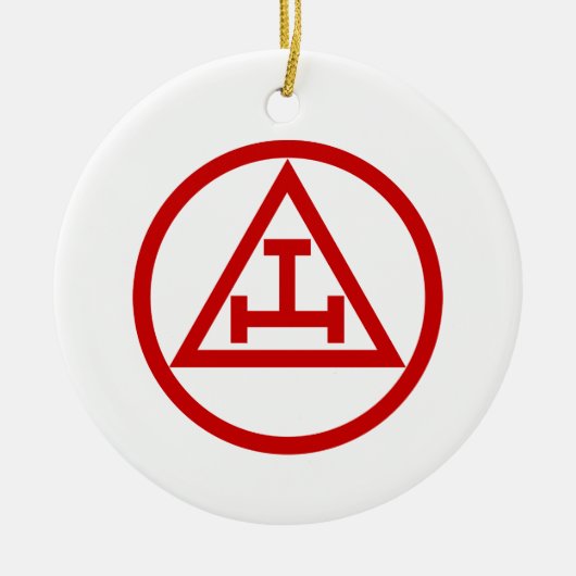 ROYAAL ARCH MASONS CIRCULAIR KERAMISCH ORNAMENT (Voorkant)
