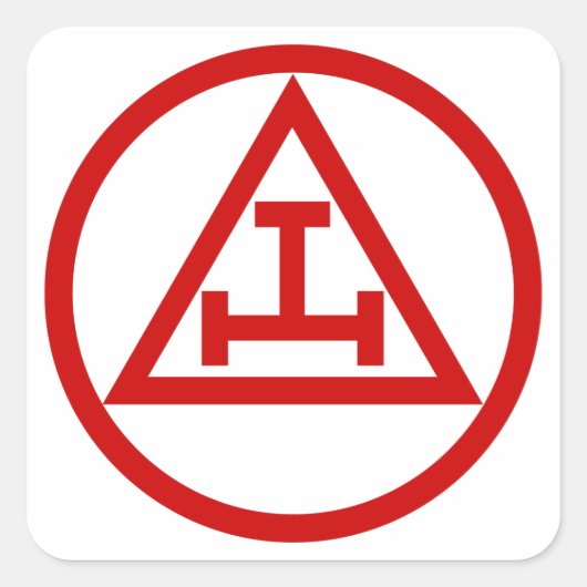 ROYAAL ARCH MASONS CIRCULAIR VIERKANTE STICKER (Voorkant)