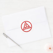 ROYAAL ARCH MASONS CIRCULAIR VIERKANTE STICKER (Envelop)