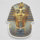 Royal 3D Golden Pharaoh Mask Die-Cut Sticker ملصق  (Voorkant)