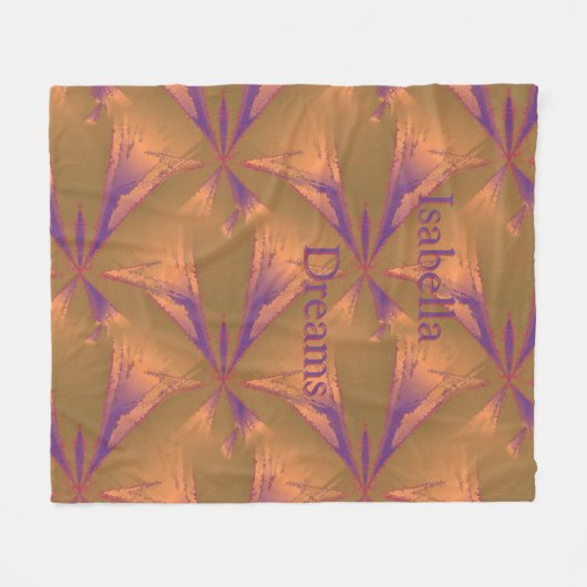 Royal Abstract Star gepersonaliseerde fleece deken (Voorkant (Horizontaal))