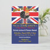 Royal African American Baby shower Invitation Kaart (Staand voorkant)