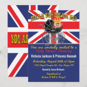 Royal African American Baby shower Invitation Kaart (Voorkant / Achterkant)