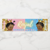 Royal African Geslacht onthullen roze|Blauw Goud G Waterfles Etiket (Enkel label)