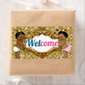 Royal African Mini Glitter Champagne Flesetiketten Etiket (Insitu)