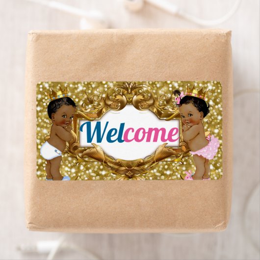Royal African Mini Glitter Champagne Flesetiketten Etiket (Insitu)