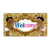 Royal African Mini Glitter Champagne Flesetiketten Etiket (Voorkant)