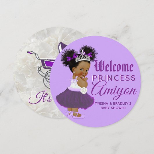 Royal African Paars Princess Charger Insert Feestdagenkaart (Voorkant / Achterkant)