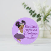 Royal African Paars Princess Charger Insert Feestdagenkaart (Staand voorkant)