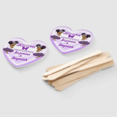 Royal African Paarse Prinsessen Twin Baby shower Handwaaier (Niet-gemonteerd)