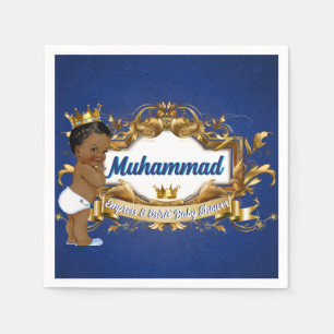 Royal African Prince Baby shower Geboortedag Servet