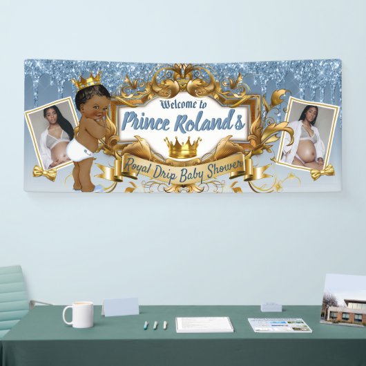 Royal African Prince Blue Glitter Drip (2 foto's) Spandoek (Beurs)