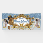 Royal African Prince Blue Glitter Drip (2 foto's) Spandoek (Horizontaal)