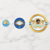 Royal African Prince Blue & Gold Fancy Photo Confe Confetti (Voorkanten)