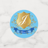 Royal African Prince Blue & Gold Fancy Photo Confe Confetti (Kleine voorkant)