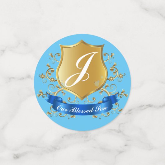 Royal African Prince Blue & Gold Fancy Photo Confe Confetti (Kleine voorkant)