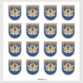 Royal African Prince Blue & Gold Mini Sanitizer Sticker (Vel)