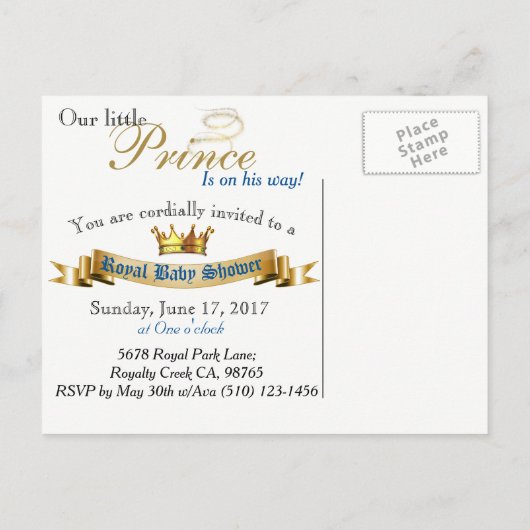 Royal African Prince Elegant Briefkaart (Achterkant)