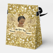 Royal African Prince Gold Glitter Elegant Bedankdoosjes (Achterkant)