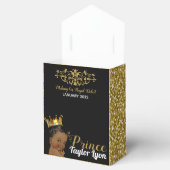 Royal African Prince Gold Glitter Elegant Bedankdoosjes (Geopend)