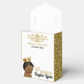 Royal African Prince Gold Glitter Elegant Bedankdoosjes (Geopend)