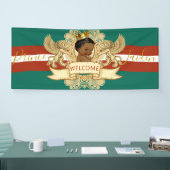 Royal African Prince Green|Red Baby shower Welcome Spandoek (Beurs)