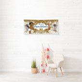 Royal African Prince White|Gouden Glitter-2 foto's Spandoek (Insitu)