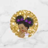 Royal African Princess Fancy Paarse goudglitter Confetti (Kleine voorkant)
