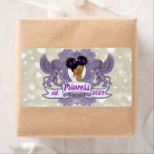 Royal African Princess-Paars Fancy Mini Champagne Etiket (Insitu)