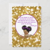 Royal African Princess Paars|Gold Glitter Fancy Kaart (Achterkant)