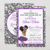 Royal African Princess Paars|Silver Glitter Fancy Kaart (Voorkant / Achterkant)