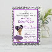 Royal African Princess Paars|Silver Glitter Fancy Kaart (Staand voorkant)
